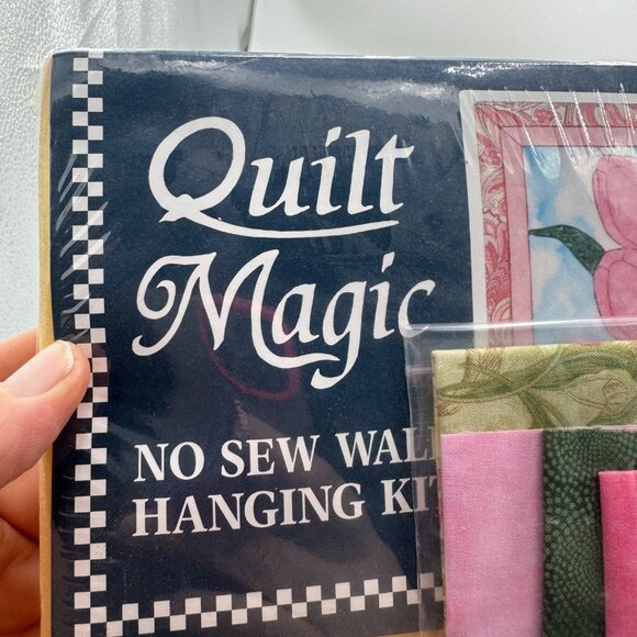 Quilt no sew wall hanging kit #137 Three tulip foam pre cut 11.5x11.5 - Picture 5 of 7